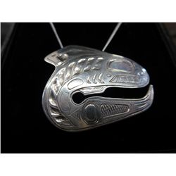 First Nations Killer Whale sterling silver pendant