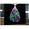 Image 1 : Multi-colour free-form Druzy pendant