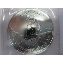 RARE 2012 Bobcat design $5.00 silver coin