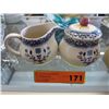 Image 1 : Hand painted cream & sugar