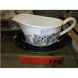 Vintage 60's gravy boat on stand
