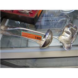 Two large silver plated ladles