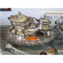 Four pieces of silver plate