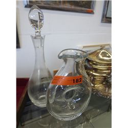 Crystal decanter & glass wine carafe