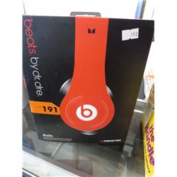 Beats by Dr. Dre isolation headphones, red