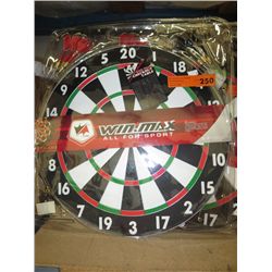 Win-Max dart board and darts