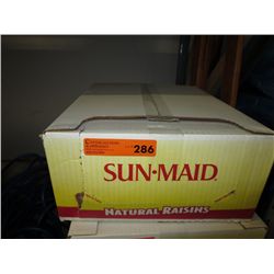 Case of Sun-Maid snack pack raisins