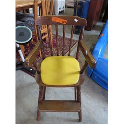 Wooden high chair, no table