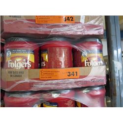 Flat of Folgers Classic Roast ground coffee