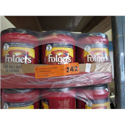 Flat of Folgers Classic Roast ground coffee