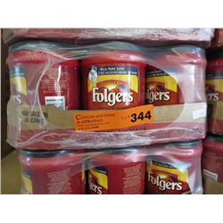 Flat of Folgers Classic Roast ground coffee