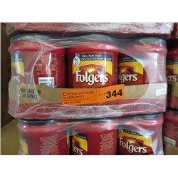 Flat of Folgers Classic Roast ground coffee