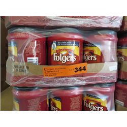 Flat of Folgers Classic Roast ground coffee