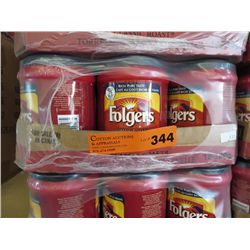 Flat of Folgers Classic Roast ground coffee