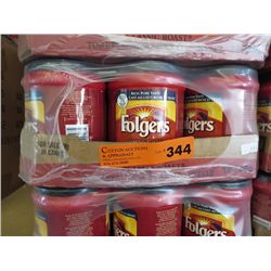 Flat of Folgers Classic Roast ground coffee
