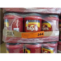 Flat of Folgers Classic Roast ground coffee