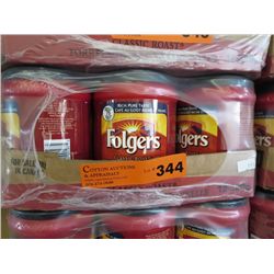 Flat of Folgers Classic Roast ground coffee