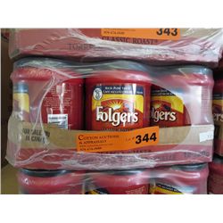 Flat of Folgers Classic Roast ground coffee