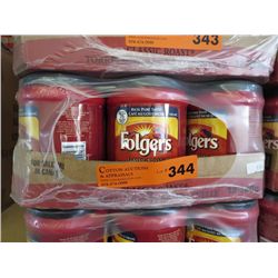 Flat of Folgers Classic Roast ground coffee
