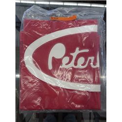 Bug screen for Peterbilt extended hood - red