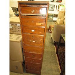 Oak storage unit with drawers, as is