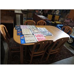 8 piece oak dining set