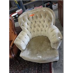 Upholstered turn of the century chair