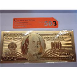 .999 gold foil American bill