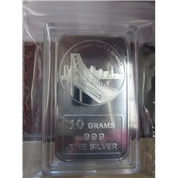 .999 solid silver Golden Gate Bridge art bar