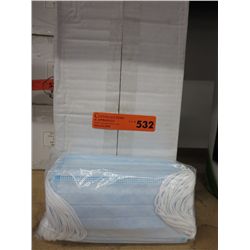 Case of disposable 3ply face masks