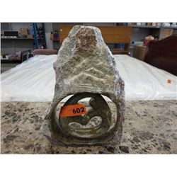 Carved stone statue