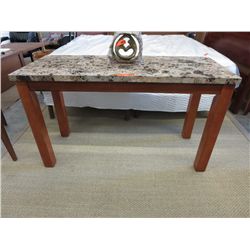 Marble top console table 50" x 20" x 29"