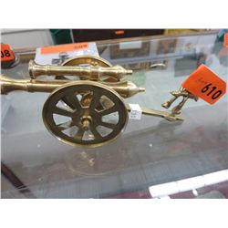Miniature decorative brass cannon