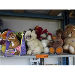 Shelf of stuffed toys
