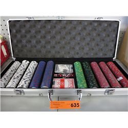 Poker set in metal case