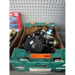 Box of fishing reels