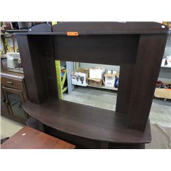 Bow front entertainment center
