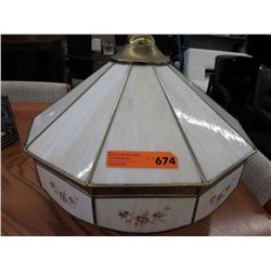 Ceiling mount single shade hanging lamp