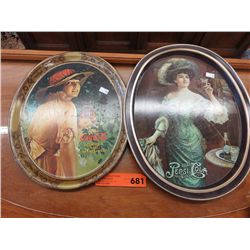 2 advertising trays