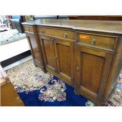 Antique hard wood side board. Late 19th Century