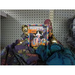 Two dolls & a musical circus box