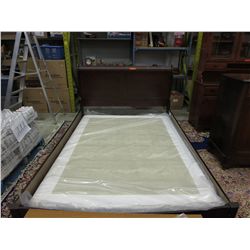 Queen size headboard, box spring, mattress