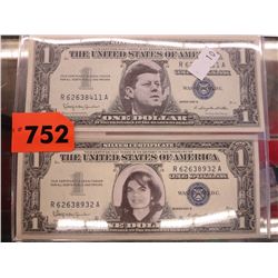 Two US $1 "Mug shot" bills