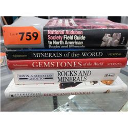 5 Books - subject matter is Gems/Rocks/Minerals