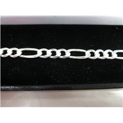 Man's Italian .925 silver Figaro style necklace