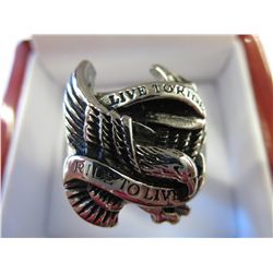 Man's Live to Ride biker ring - NEW