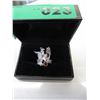 Image 2 : Man's sterling silver dragon ring with gemstones