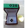 Image 2 : Garnet ring set with 5 diamonds in silver