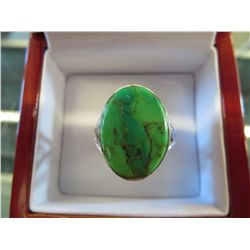 Rare Australian gaspeite gemstone ring