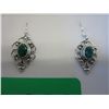 Image 1 : New sterling silver emerald earrings